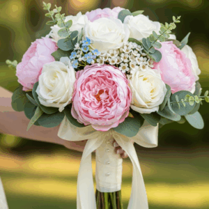 Esküvői selyem csokor